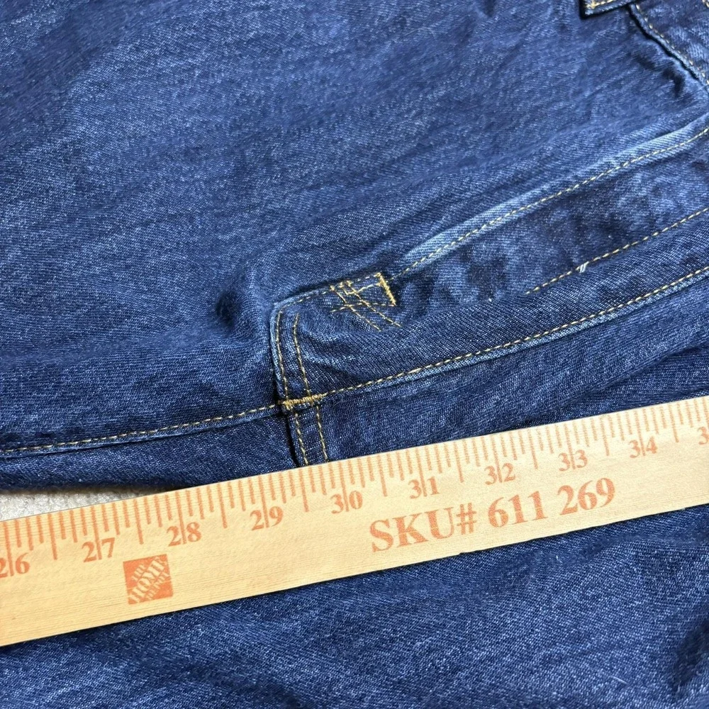 Levis 501 Jeans Mens 36x30 Dark Blue Regular Fit Straight Leg Denim Waterless